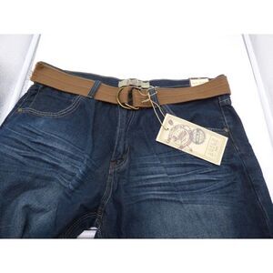 Agile Men’s Style AP23576 Straight Leg Belted Jeans,  W 40/ L 33